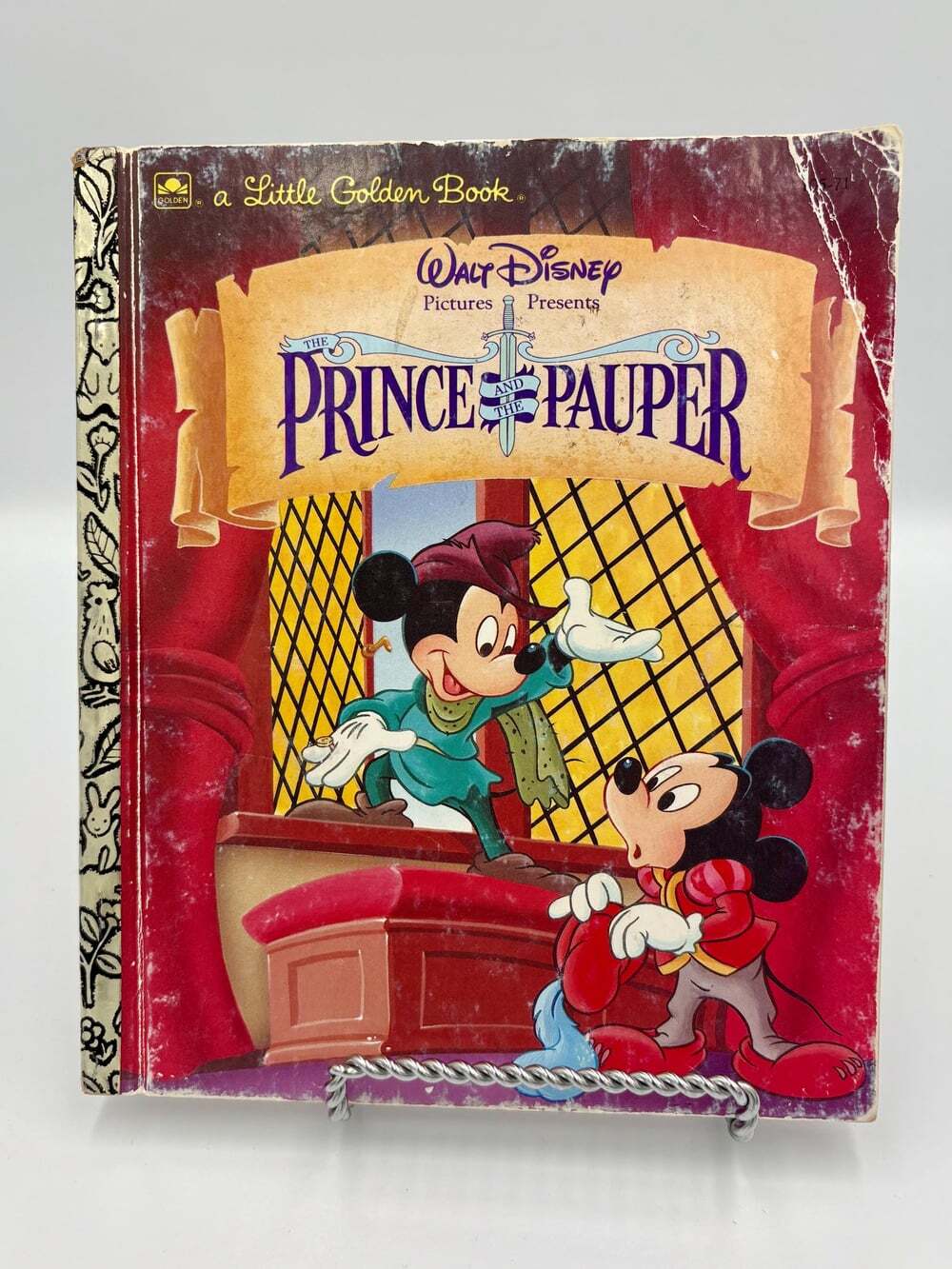 Little Golden Book Mickey Mouse Prince and the Pauper 1990 – Vintage Disney LGB